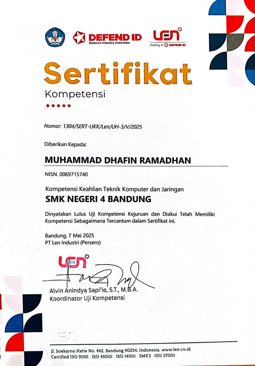 Competency Certificate